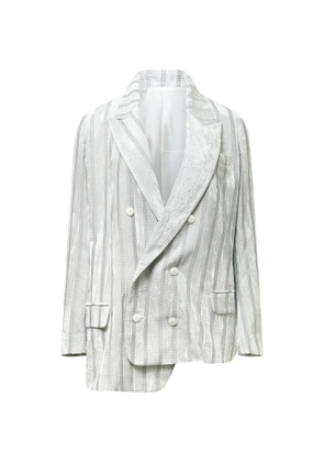 Yohji Yamamoto asymmetry double jacket - White