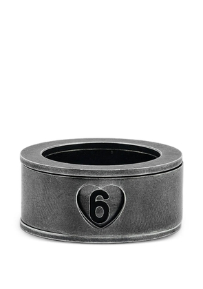 MM6 Maison Margiela embossed ring - Grey