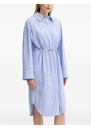 SAMSOE SAMSOE Sacatan striped drawstring shirt dress - Blue