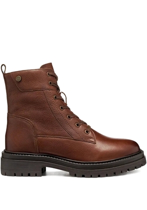 Geox 45mm Iridea lace-up fastening lug-sole boots - Brown