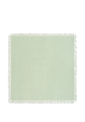 BOMPARD fringe twill square scarf - Green