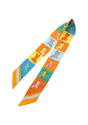 Hermès Pre-Owned 2010s silk ribbon scarf - Orange