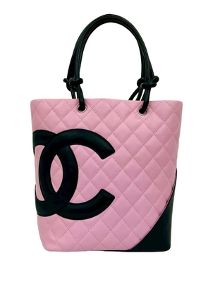 CHANEL Pre-Owned 2003-2004 Medium Lambskin Cambon Ligne tote bag - Black
