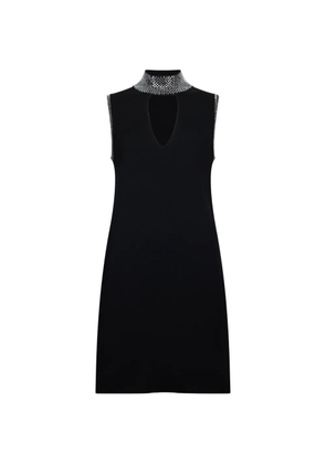 LIU JO rhinestone-embellished cut-out knit mini dress - Black