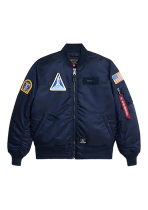 Alpha Industries MA-1 space-shuttle patched jacket - Blue