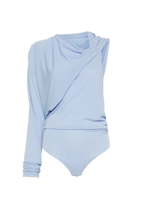 THE ANDAMANE Serena draped bodysuit - Blue