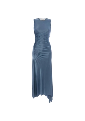 Victoria Beckham twisted-detail sleeveless maxi dress - Blue