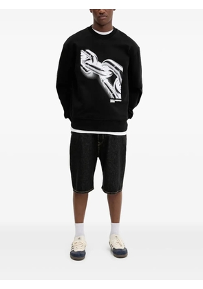 Karl Lagerfeld Jeans chain-print crew-neck sweatshirt - Black