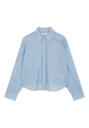 TOMBOY elastic-hem striped shirt - Blue