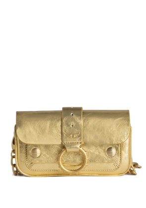 Zadig&Voltaire mini kate ring-embellished chain cross body bag - Gold