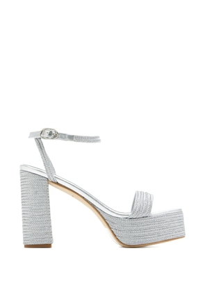 Andrea Gomez platform heeled sandals - Silver