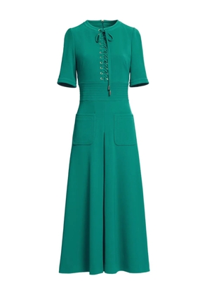 Elie Saab Cady lace-up midi dress - Green