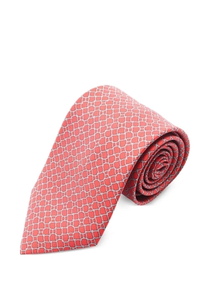 Hermès Pre-Owned 2010s patterned silk tie - Red