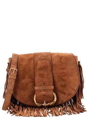 Celine Pre-Owned Camarat Fringe Suede Medium crossbody bag - Brown