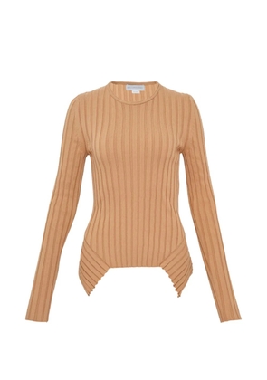 Stella McCartney ribbed cotton top - Brown