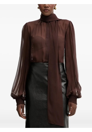 Retrofete high-neck long-sleeve top - Brown