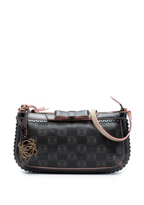 Loewe Pre-Owned 2007 Anagram PVC Coated Canvas shoulder bag - Black