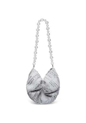 0711 small Rosh beaded clutch bag - Grey