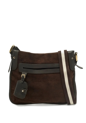 Bally suede leather messenger bag - Brown