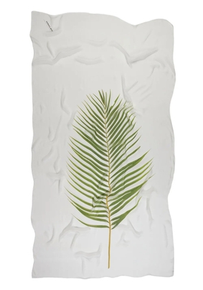 Osklen palm leaf-print scarf - White