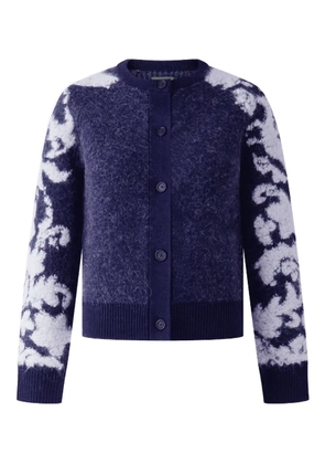 Shanghai Tang floral-jacquard cardigan - Blue