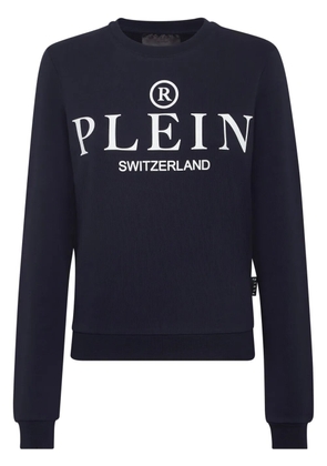 Philipp Plein logo-print sweatshirt - Blue