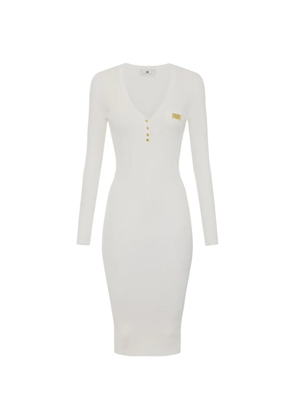 Elisabetta Franchi V-neck midi dress - White
