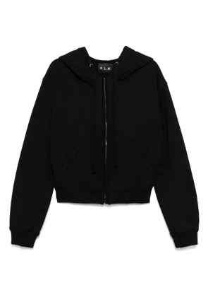 P.L.N. zip-up hoodie - Black