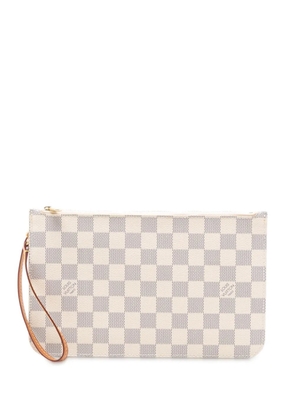 Louis Vuitton Pre-Owned 2018 Damier Azur Neverfull MM pouch - White