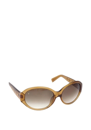Louis Vuitton Pre-Owned 2010s round sunglasses - Brown