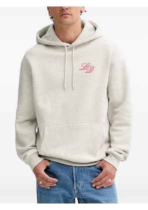 Les Deux LD logo-embroidered hoodie - Grey