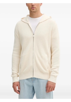 GUESS USA hooded zip-up cardigan - White