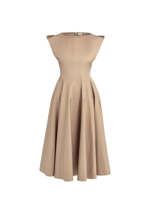 Tod's A-line sleeveless midi dress - Neutrals