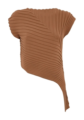 Liviana Conti pleated T-shirt - Brown