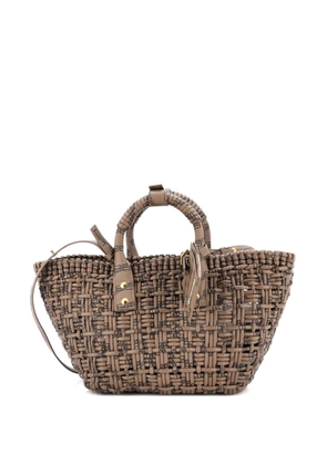 Balenciaga Pre-Owned Bistro Panier Bag BB Monogram Coated Canvas XS tote bag - Brown