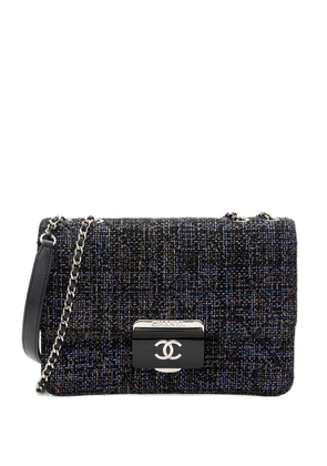 CHANEL Pre-Owned 2016-2017 Beauty Lock Flap tweed shoulder bag - Black
