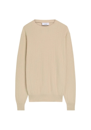 Lardini ribbed crew-neck sweater - Neutrals