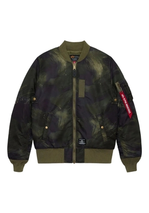 Alpha Industries MA-1 zip camouflage jacket - Green