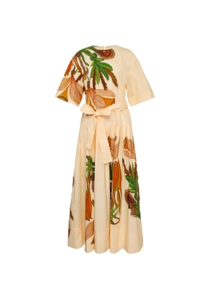 Ulla Johnson Aniline drop-waist cotton midi dress - Neutrals