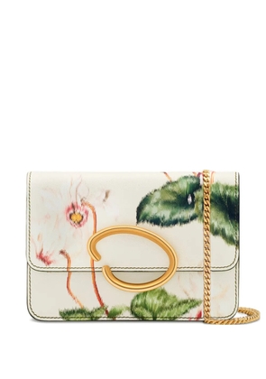 Oscar de la Renta mini floral-print clutch bag - Neutrals