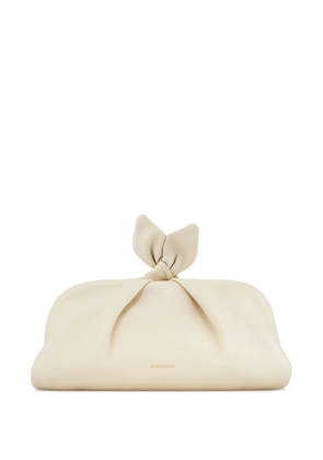 Aquazzura small Bow Tie clutch bag - White