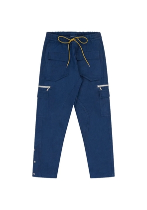 RHUDE cargo-pockets straight-leg trousers - Blue