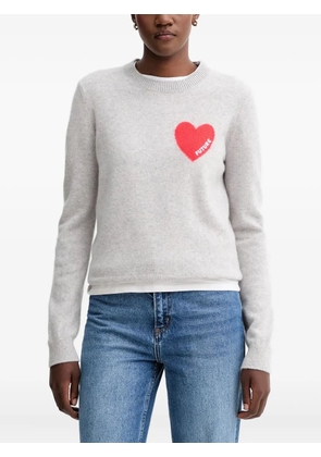 FROM FUTURE heart-detail sweater - Grey