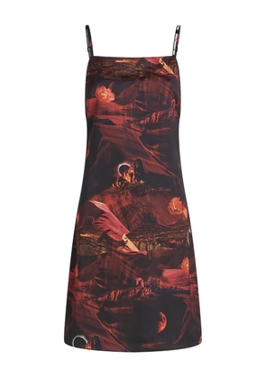 Karl Lagerfeld Jeans canyon-print slip dress - Red