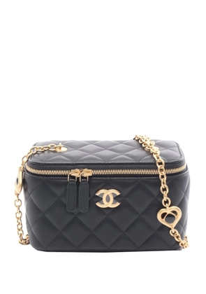 CHANEL Pre-Owned 2021-2026 Small Quilted Lambskin Case with Chain vanity bag - Black