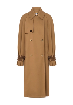 Moschino buttoned-cuff double-breasted coat - Neutrals