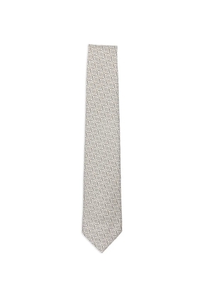 Emporio Armani geometric pattern silk tie - Neutrals