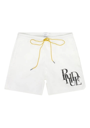 RHUDE logo swim shorts - White