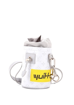 Louis Vuitton Pre-Owned Chalk Nano Bag Limited Edition Logo Story Monogram Canvas bucket bag - Grey