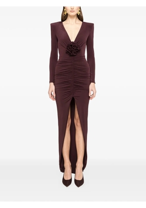 NISSA floral-detailing maxi dress - Purple